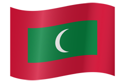 Maldives flag waving