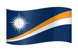 Marshall Islands flag waving