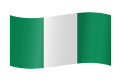 Nigeria flag waving