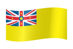 Niue flag waving