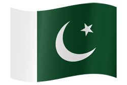 Pakistan flag waving
