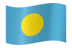 Palau flag waving